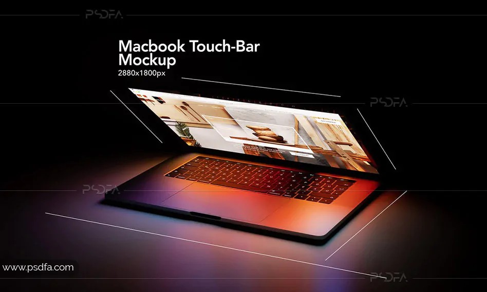 موکاپ لپ تاپ مک بوک پرو - Macbook Pro Mockup 2019