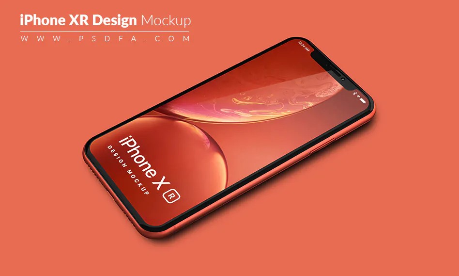 موکاپ آیفون ایکس آر با 6 رنگ مختلف iPhone XR Design Mockup