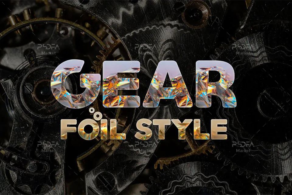 استایل فویلی متن برای فتوشاپ - Foil Style Text Effect
