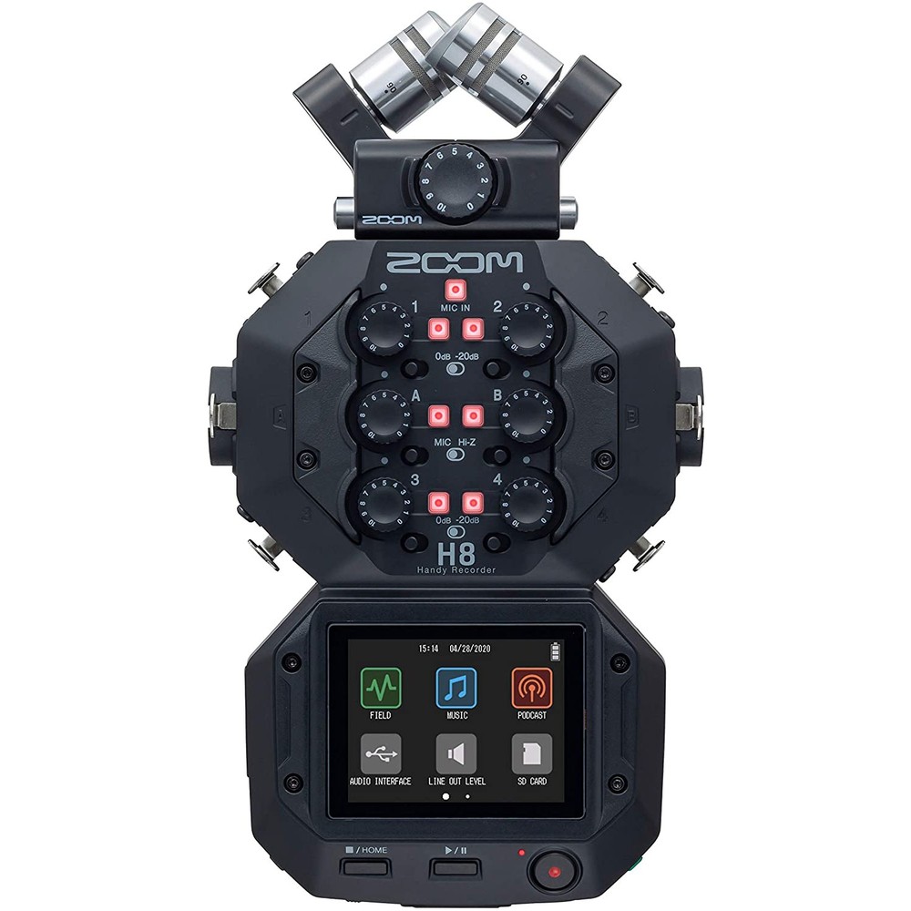 رکوردر صدا زوم Zoom H8 8-Input / 12-Track Portable Handy Recorder با گارانتی