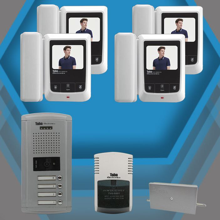 پکیج کامل آیفون تصویری 4 واحدی تابا TVD-1090