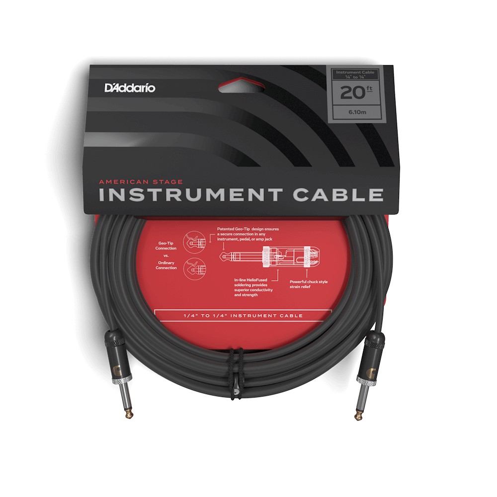 AMERICAN STAGE INSTRUMENT CABLE Straight to Straight, 20ft