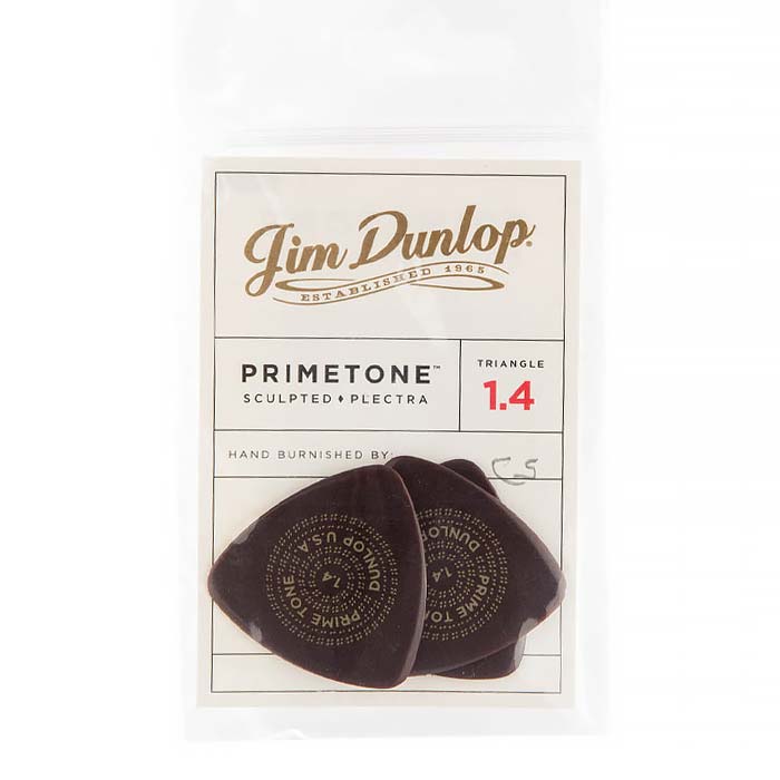 Dunlop PRIMETONE TRIANGLE SMOOTH PICK 1.4MM pack