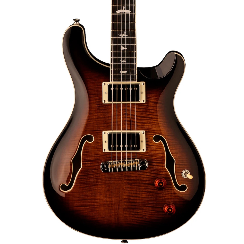 PRS SE Hollowbody II Electric Guitar Black Gold Burst