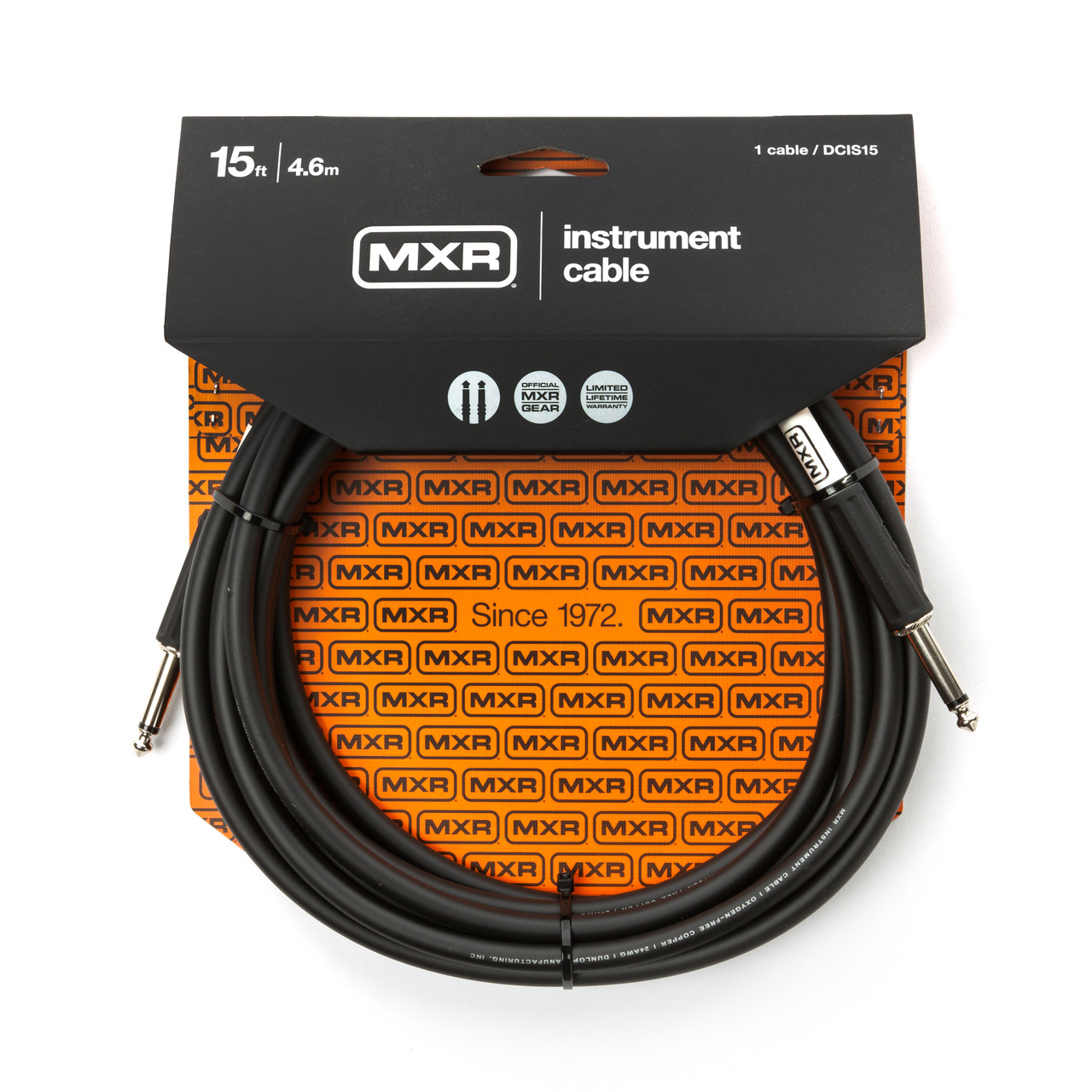 MXR Standard Series Instrument Cable Straight/Straight 5ft Black