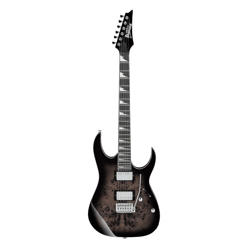 گیتار الکتریک آیبنز مدل IBANEZ GIO GRG220PA1 – TRANSPARENT BROWN BLACK BURST