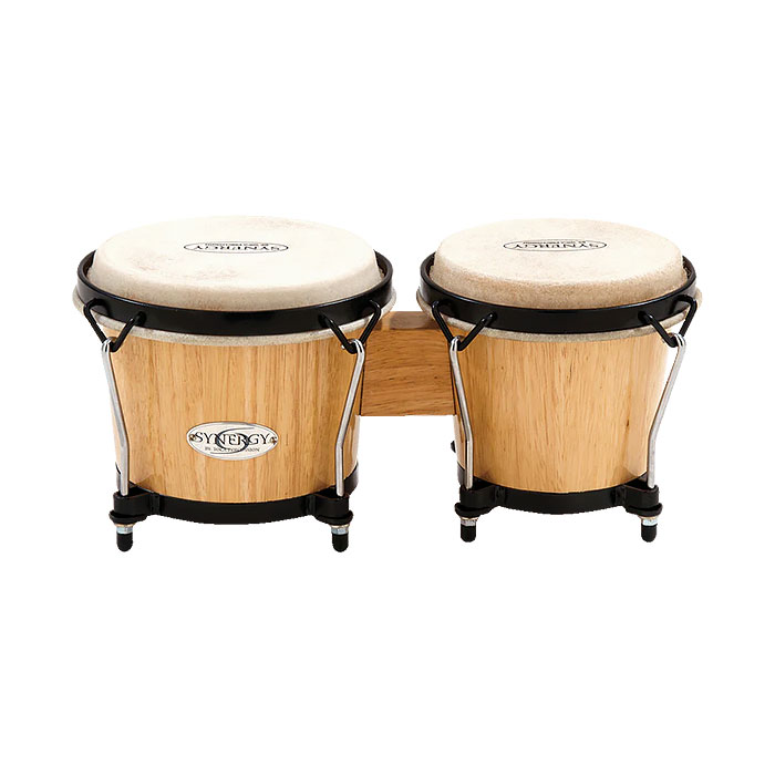 Toca Synergy Wood Bongos NEW Finishes-Natural