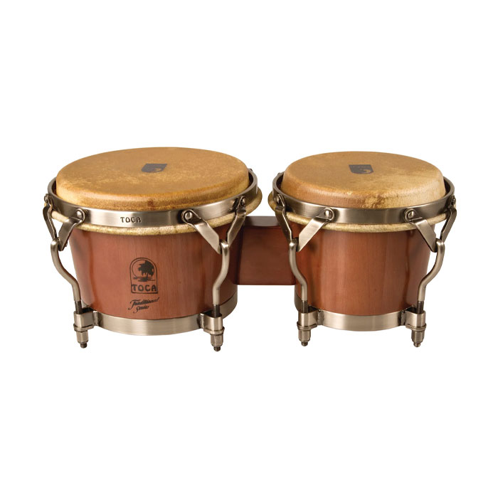 Toca Traditional Series Bongos-Dark Walnut