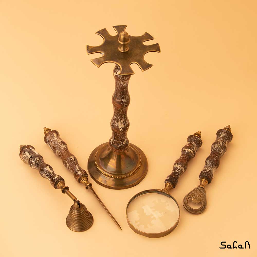 ست دکوراسیون برنجی رومیزی