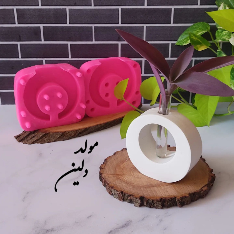 قالب سیلیکونی گلجای گرد( قالب سیلیکونی یک تکه)