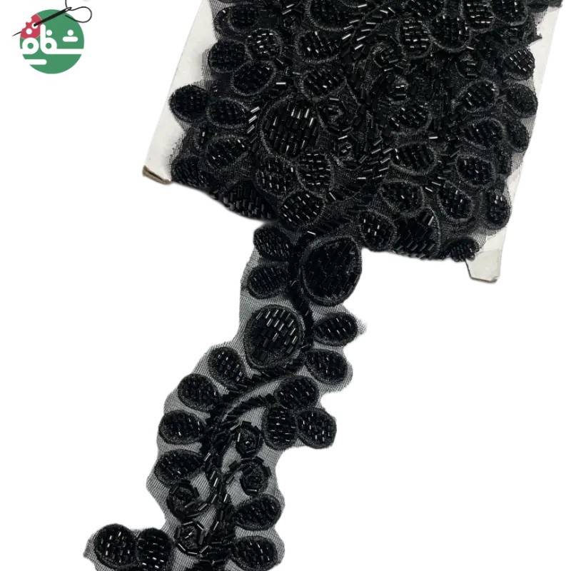 خرجکار مهره دوزی مشکی کد k2