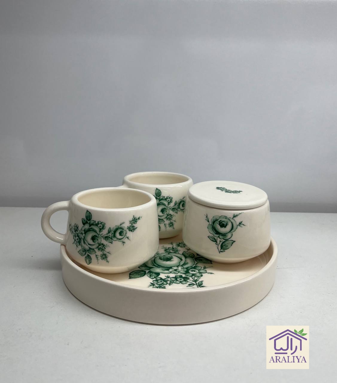 ست چای خوری دو نفره گلدار