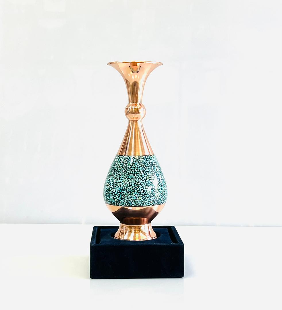 گلدون صراحی فیروزه 25 سانتی