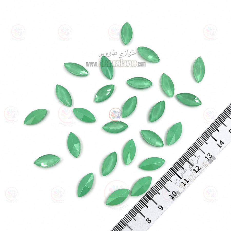 مارکیز چشمی سنگی 7 در 15 ( سبز پاستیلی کد 2 ) فروش دانه ای