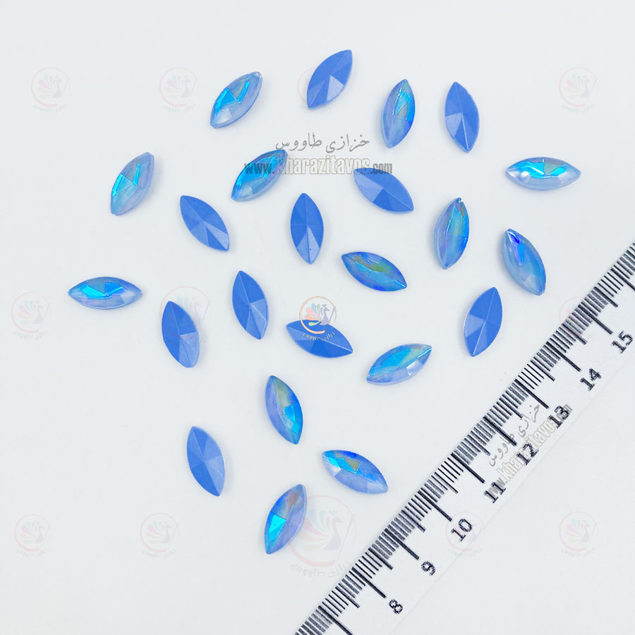 مارکیز چشمی سنگی 7 در 15 ( آبی پاستیلی کد 2 ) فروش دانه ای