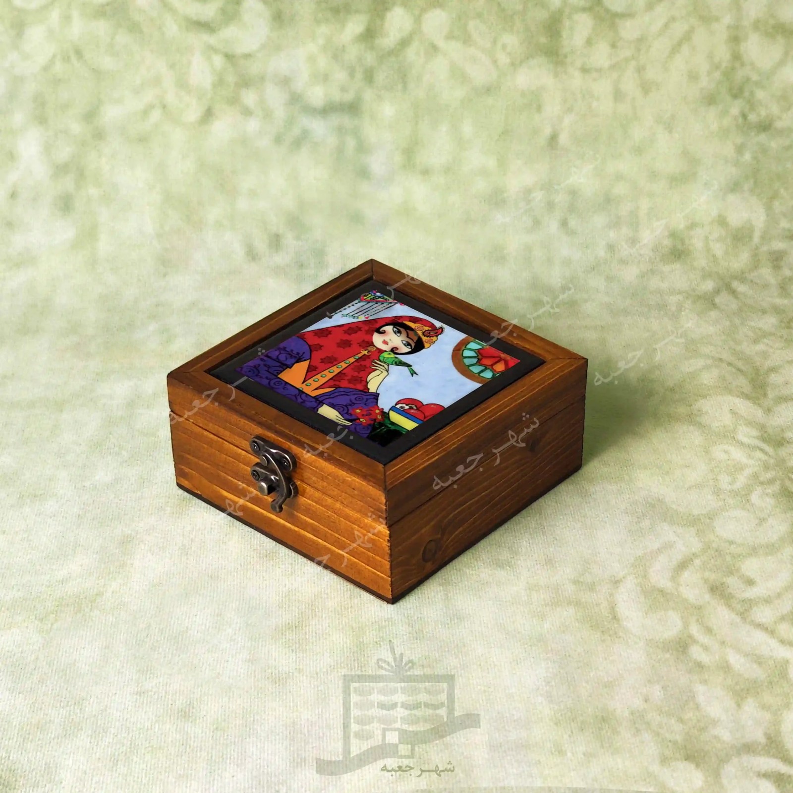 جعبه زعفران چوبی ( طرح H2*2*12 ) – لوکس و کادویی ( خالی – مناسب صادرات )
