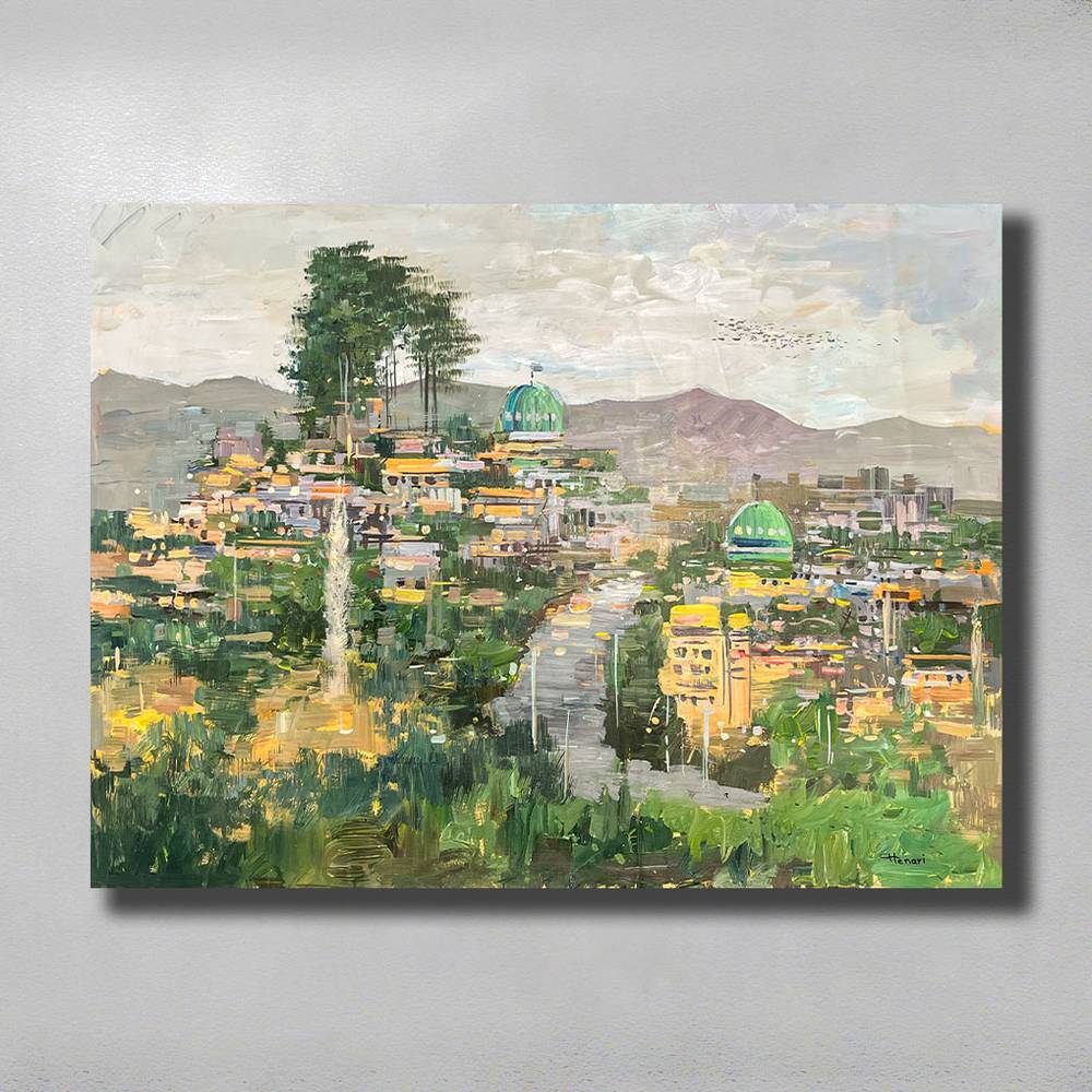 Painting: A City in Green Silence