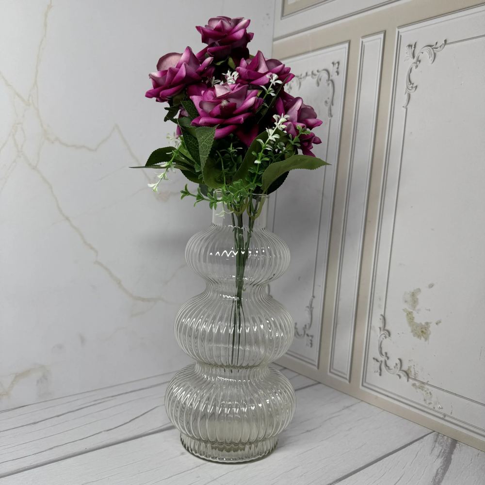 گلدان شیشه ای توپی