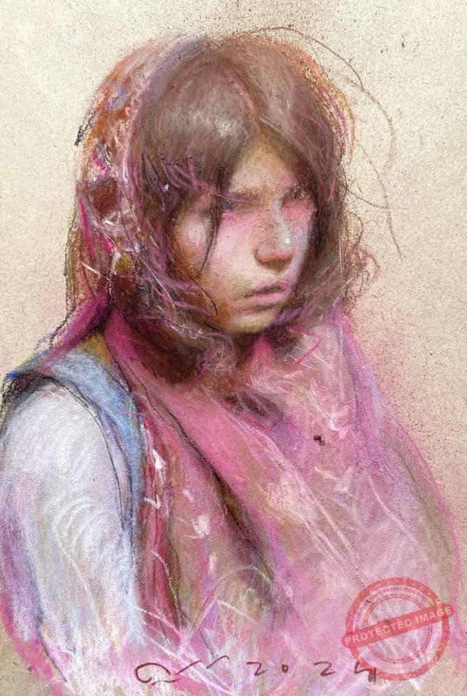 Portrait of an Iranian girl - Iranian Art Holding