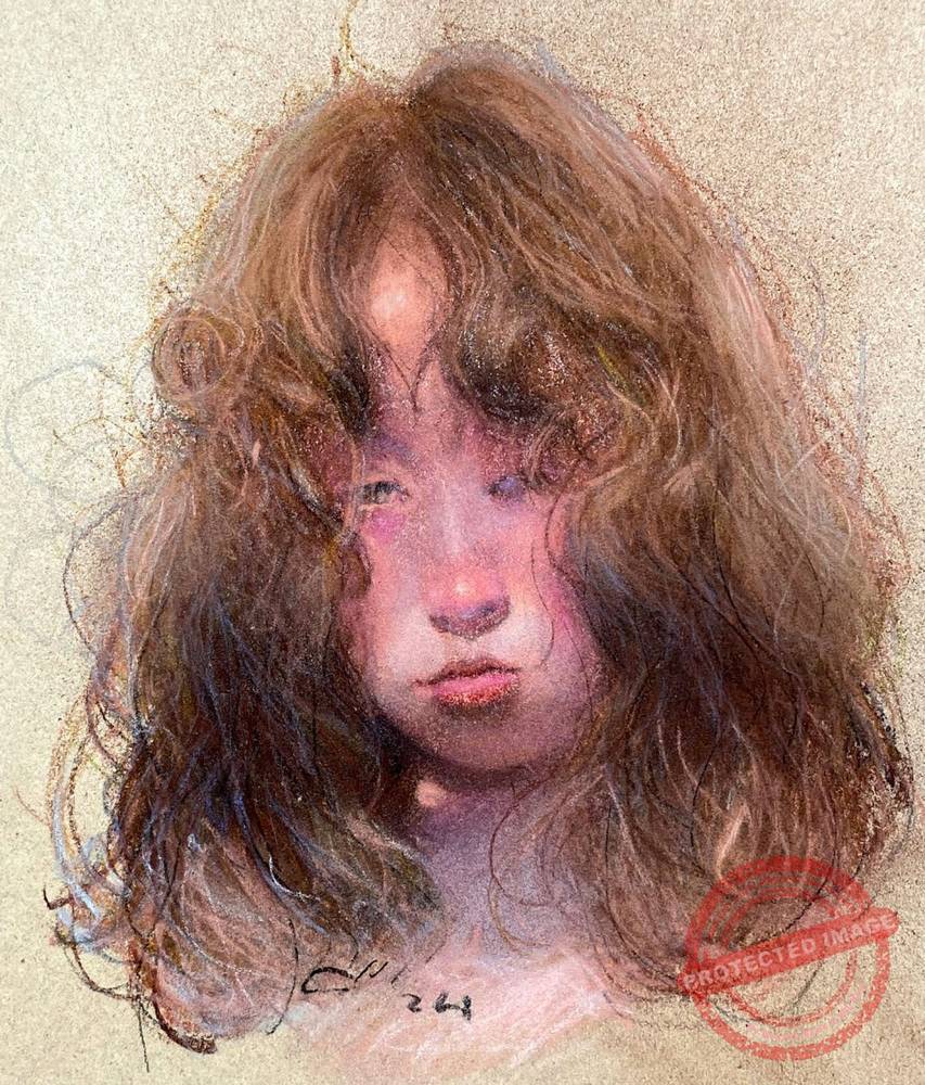 Untitled pencil portrait - Iranian Art Holding