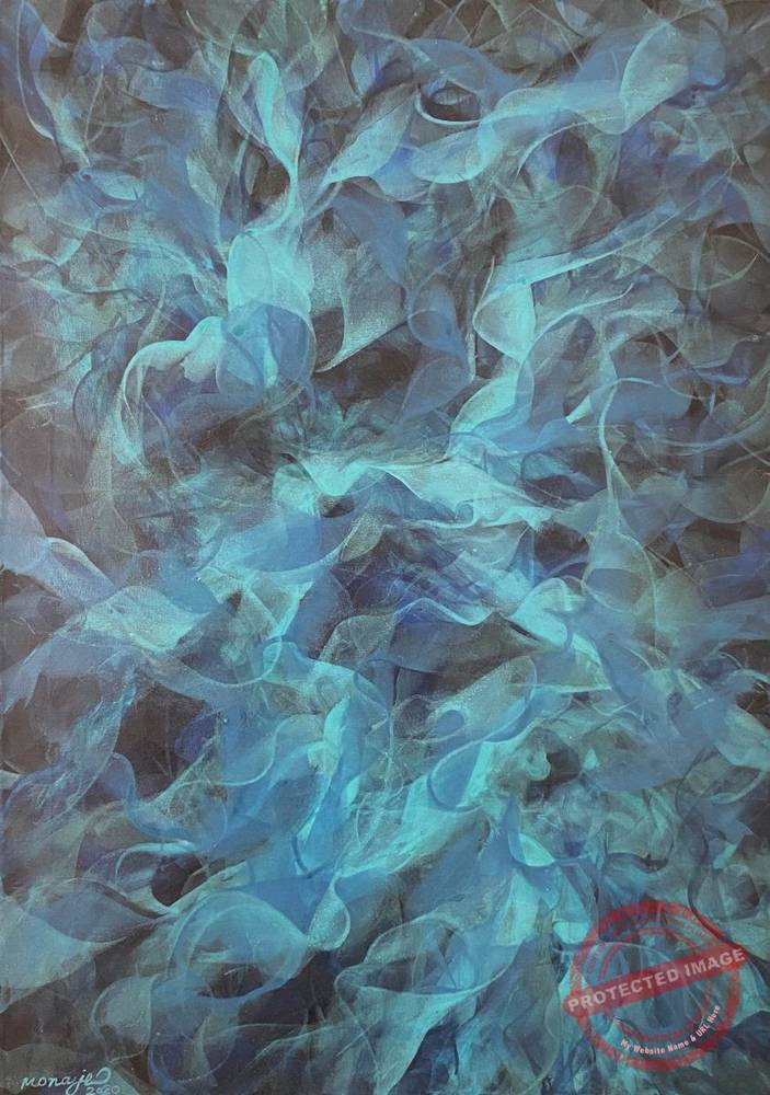 Sea acrylic painting - Iranian Art Holding