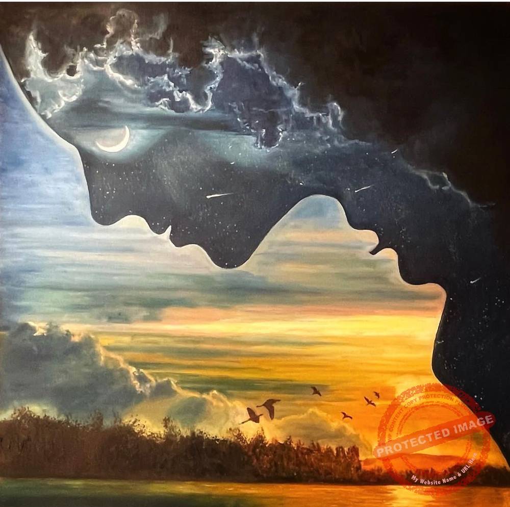Day and night painting - Iranian Art Holding
