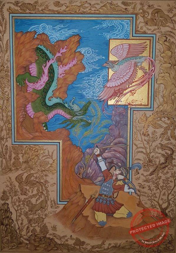 A painting called Jadaal Nafs - Iranian Art Holding