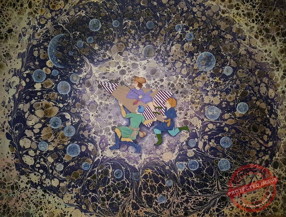 Drawing of the galaxy of love - Iranian Art Holding