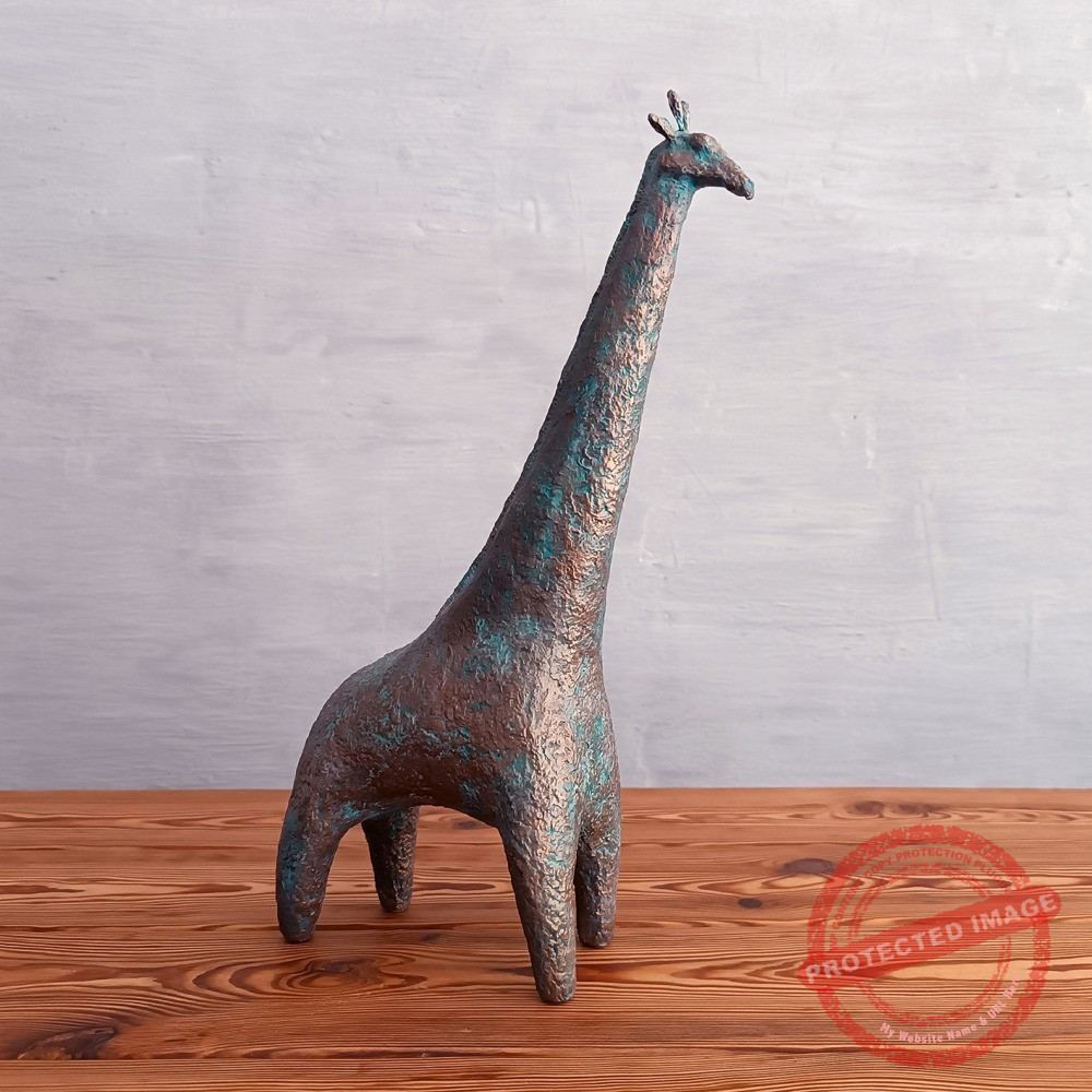 papier-mâché statue of a giraffe - Iranian Art Holding