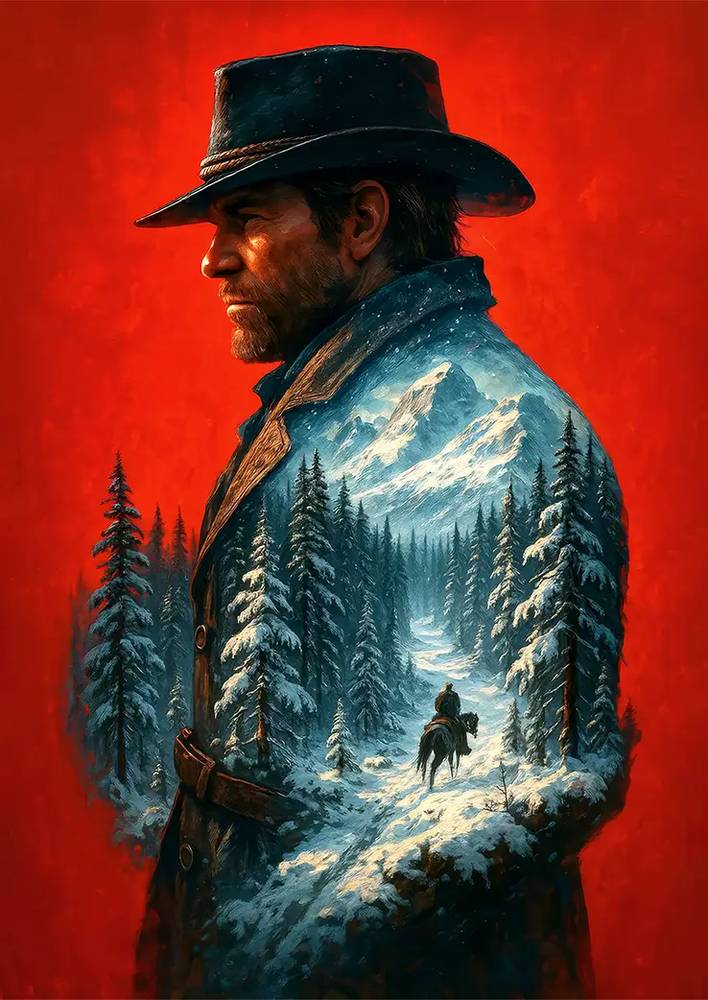 متال پوستر بازی Red Dead Redemption کد N210
