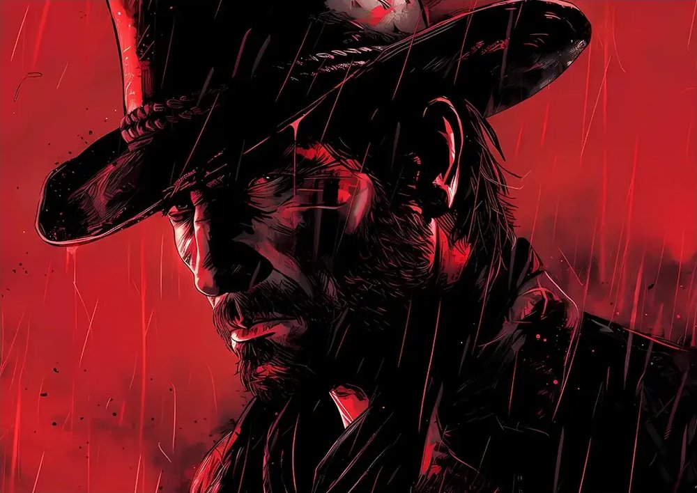 متال پوستر بازی Red Dead Redemption کد N208
