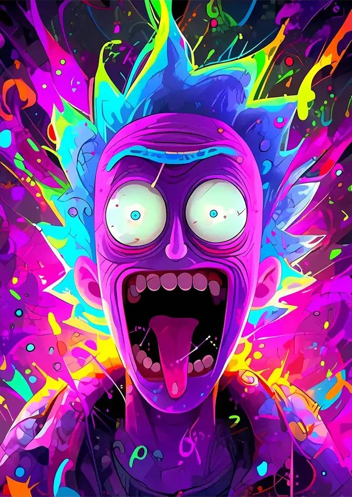 متال پوستر سریال Rick and Morty کد N401