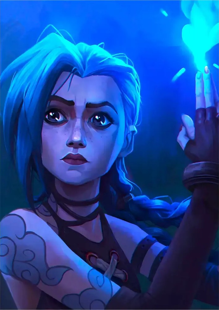 متال پوستر سریال Arcane شخصیت Jinx کد N607