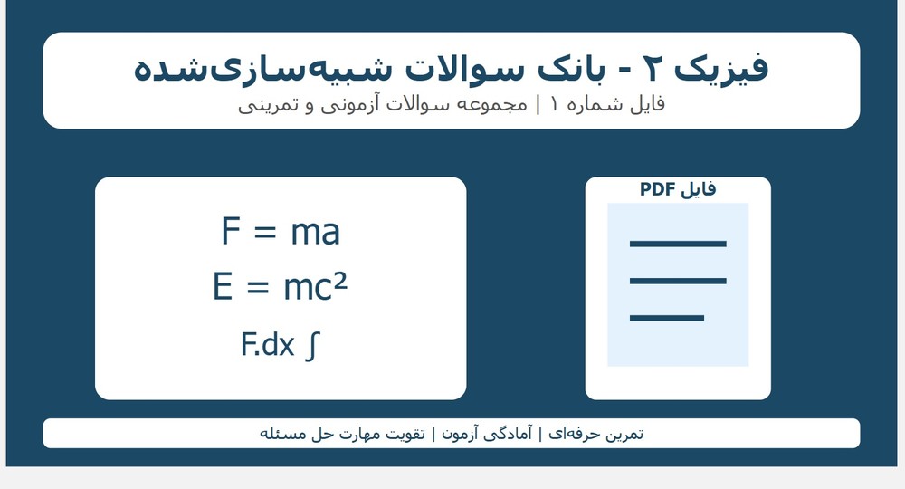 فیزیک 2 – بانک سوالات شبیه_سازی_شده فایل 1