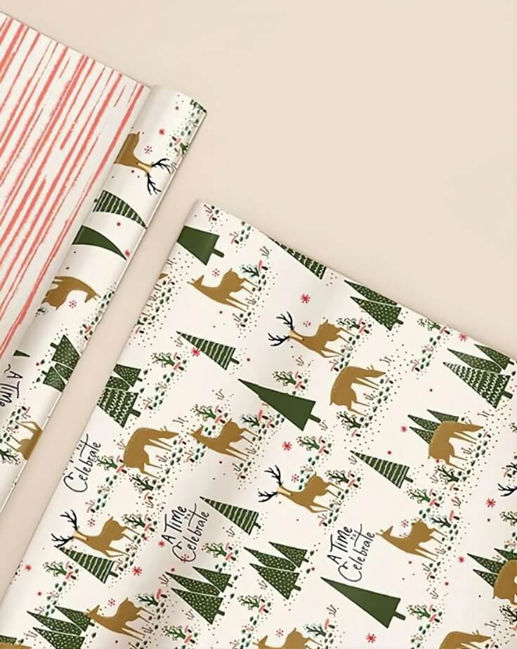 3 برگ کاغذکادو لینن طرح 1362 deer
