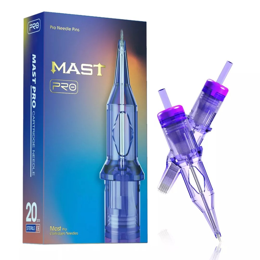 سوزن کارتریج تاتو مست پرو مدل RL گرید 10 – ورق 5 عددی Mast Pro Tattoo Cartridges Needles 0.30MM Round Liner