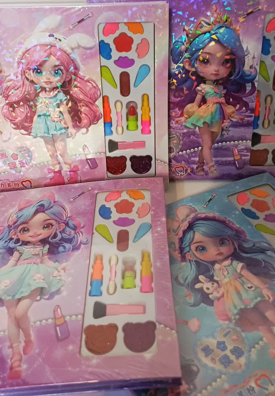 پک کاردستی میکاپ چهره و استیکر چیدمانی طرح دختر 👧🏻 💖