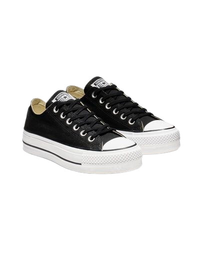 کانورس مشکی پلتفرم بدون ساق | converse platform black low top