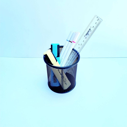 جاقلمی توری فلزی استوانه‌ای | Metal Mesh Pen Holder Cylinder