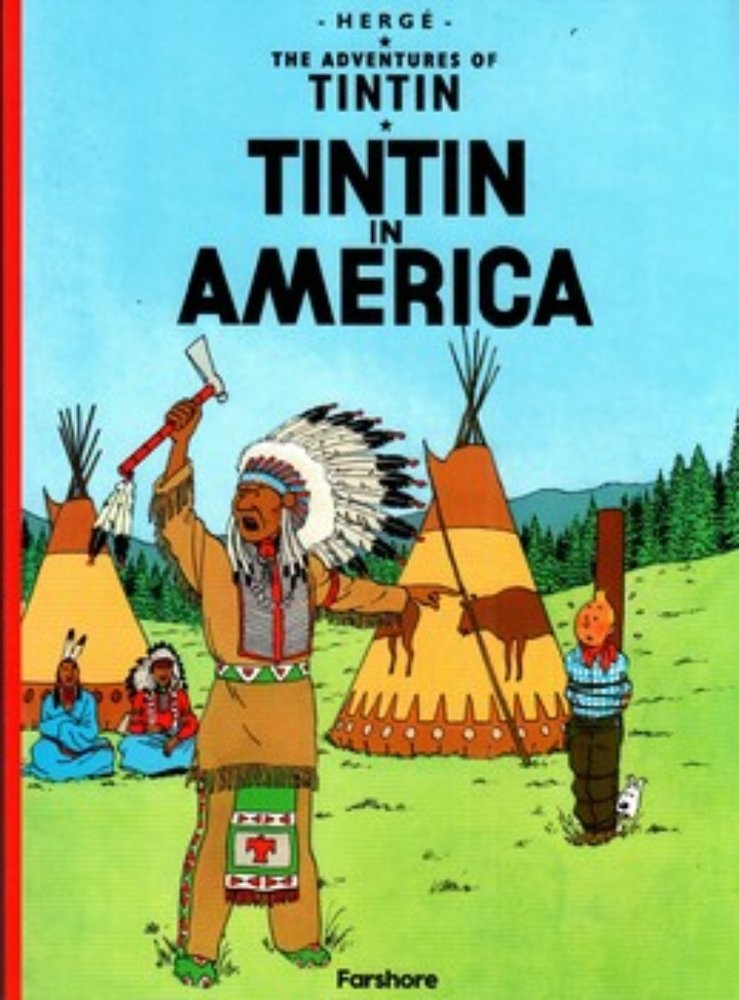 the adventures of TINTIN - tin tin in America (رحلی-شمیز)
