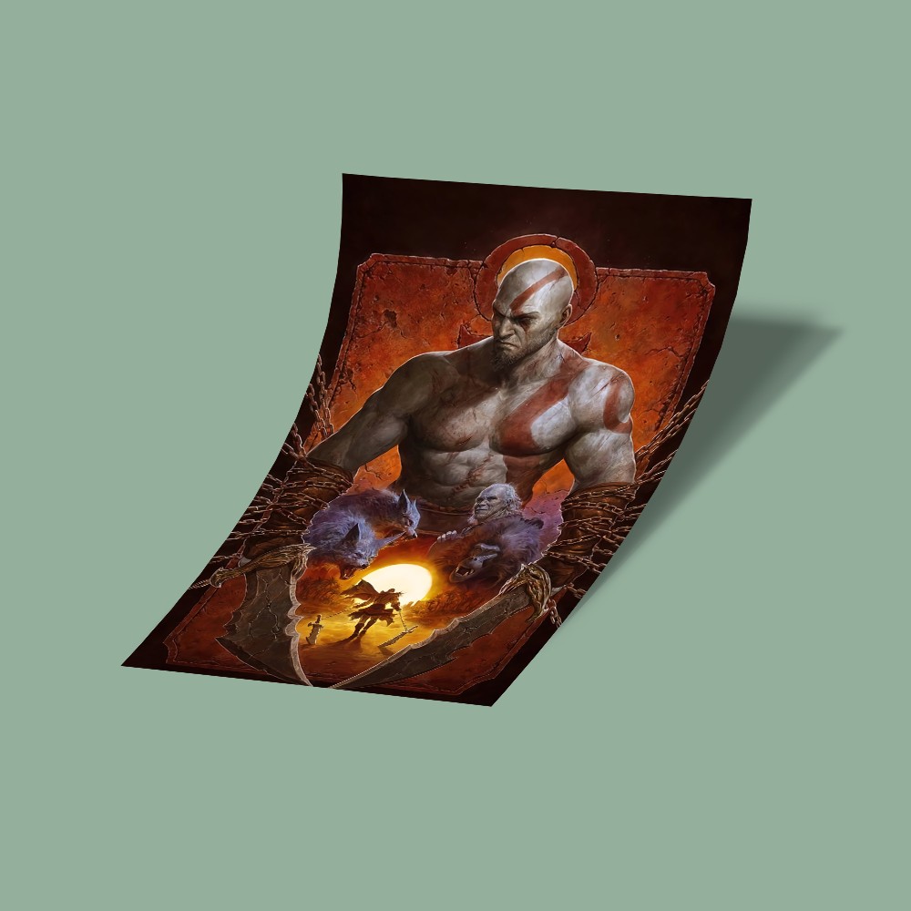 کارت استیکر God of War Comic 1