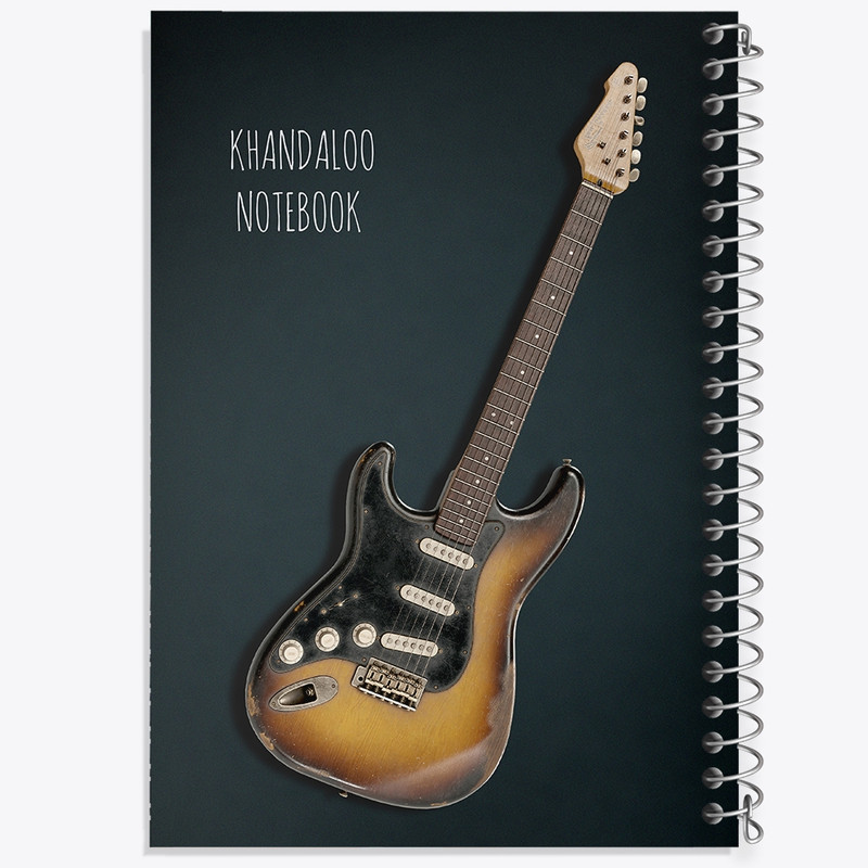 دفتر شطرنجی 50 برگ خندالو طرح گیتار الکتریک (Electric guitar) کد N8057