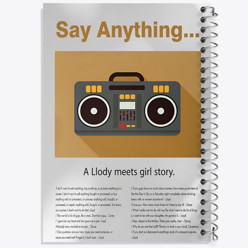 دفتر طراحی 50 برگ خندالو طرح هرچی خواستی بگو (Say Anything) کد F13857
