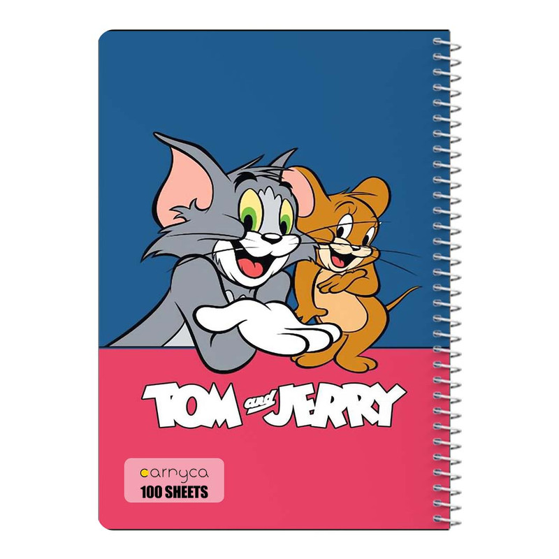 دفتر مشق 100 برگ سیمی کارنیکا طرح تام و جری tom & jerry کد 12472