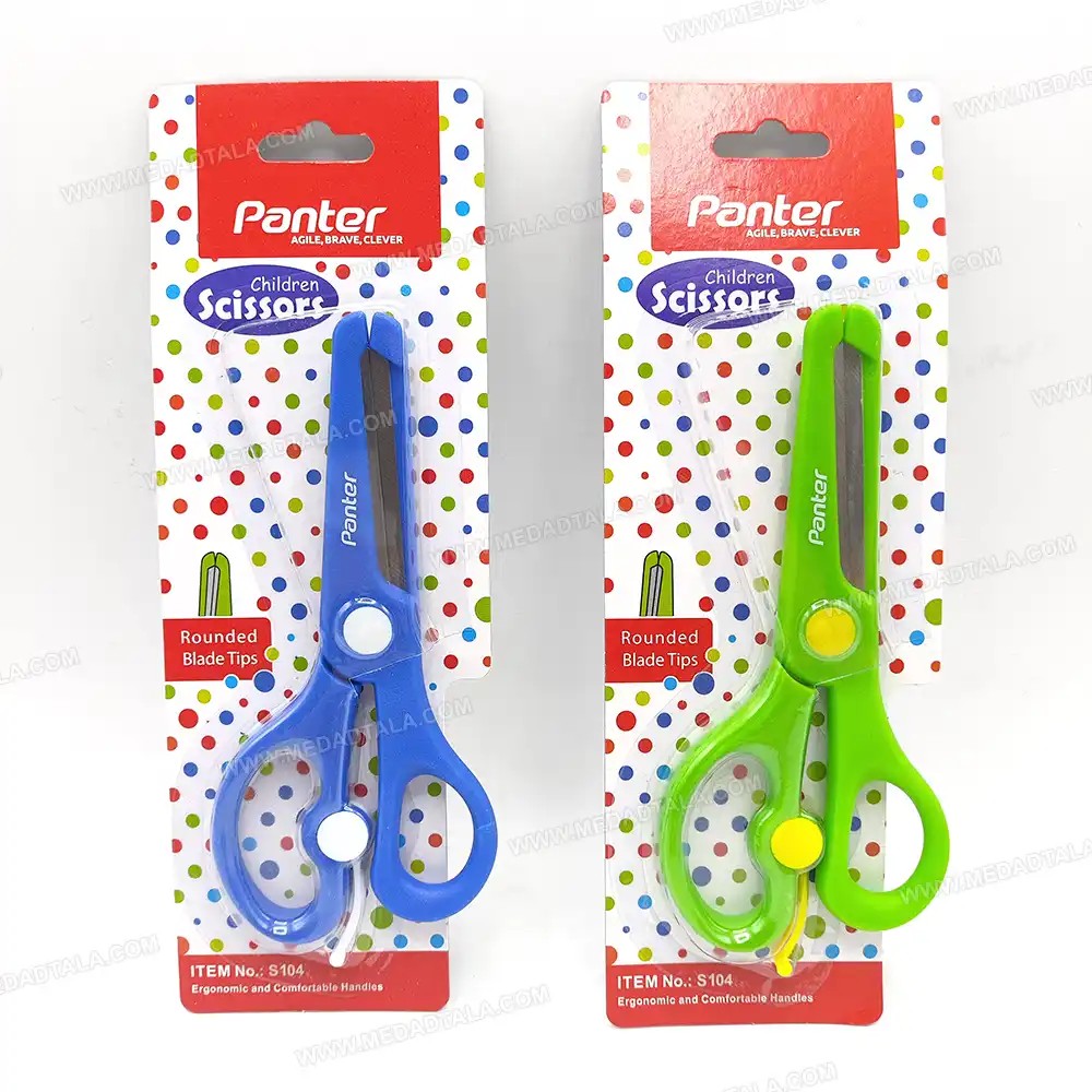 قيچي کودک تيغه فلزي سر گرد پنتر Panter Children Scissors S104