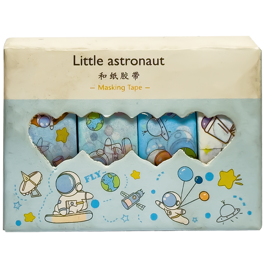ست چسب کاغذی فانتزی طرح فضانورد Little Astronaut (واشی تیپ)
