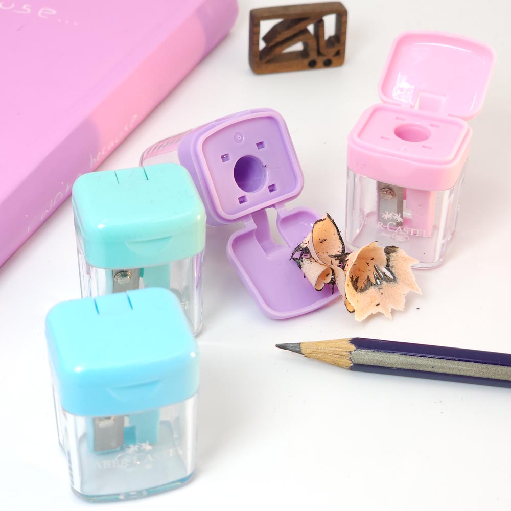فابرکاستل تراش تک سوراخه پاستلی مربع 381924 FABER-CASTELL MINI PASTEL SHARPENER MINI 381924 FABER-CASTELL MINI PASTEL SHARPENER
