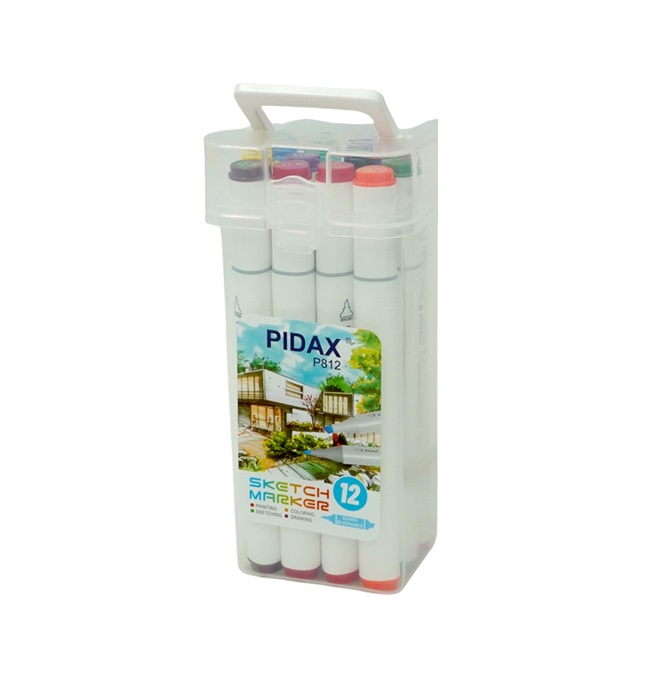 ماژیک دوسر راندو پیداکس PIDAX بسته 12 رنگی