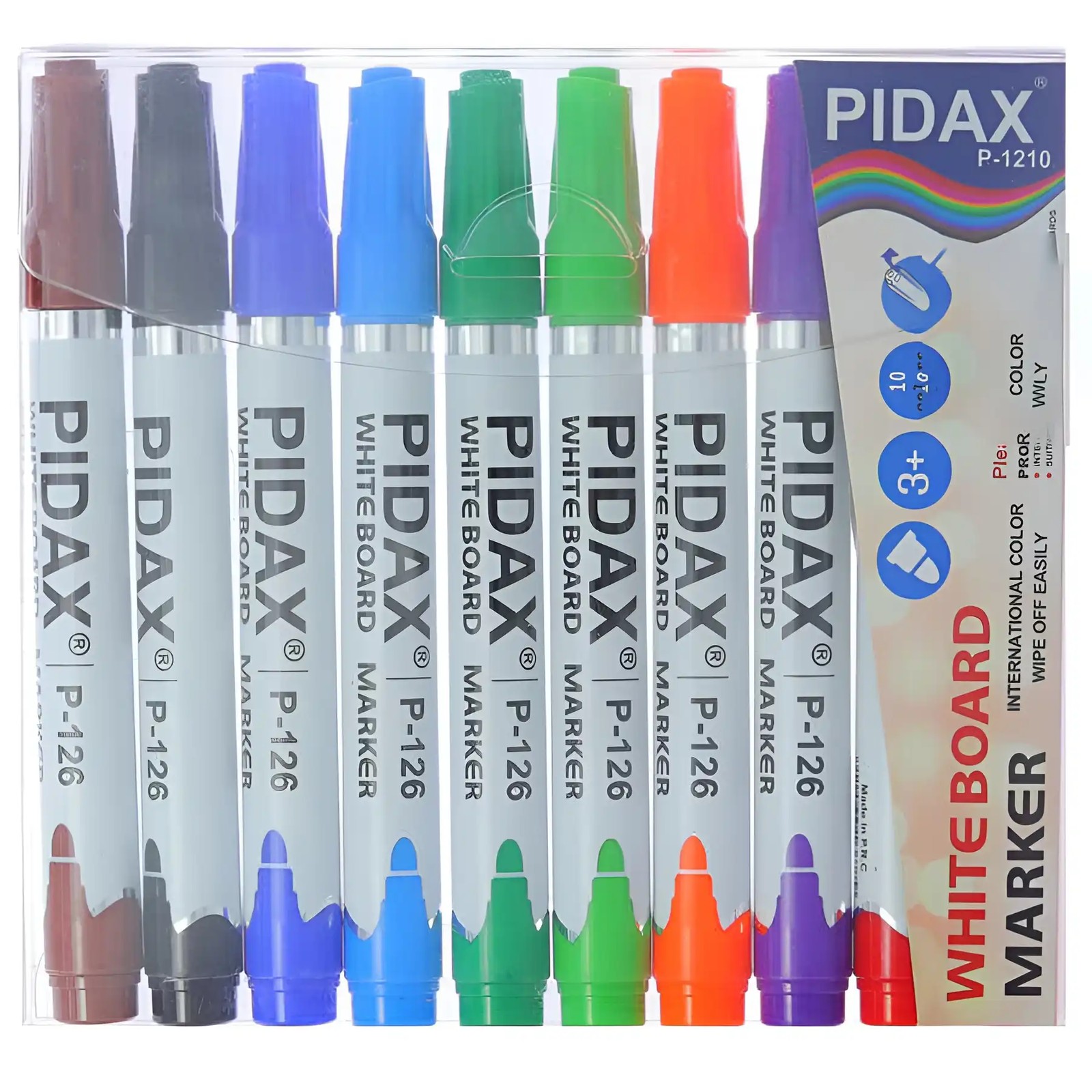 ماژیک وایت برد 10 رنگ پیداکس مدل p1210