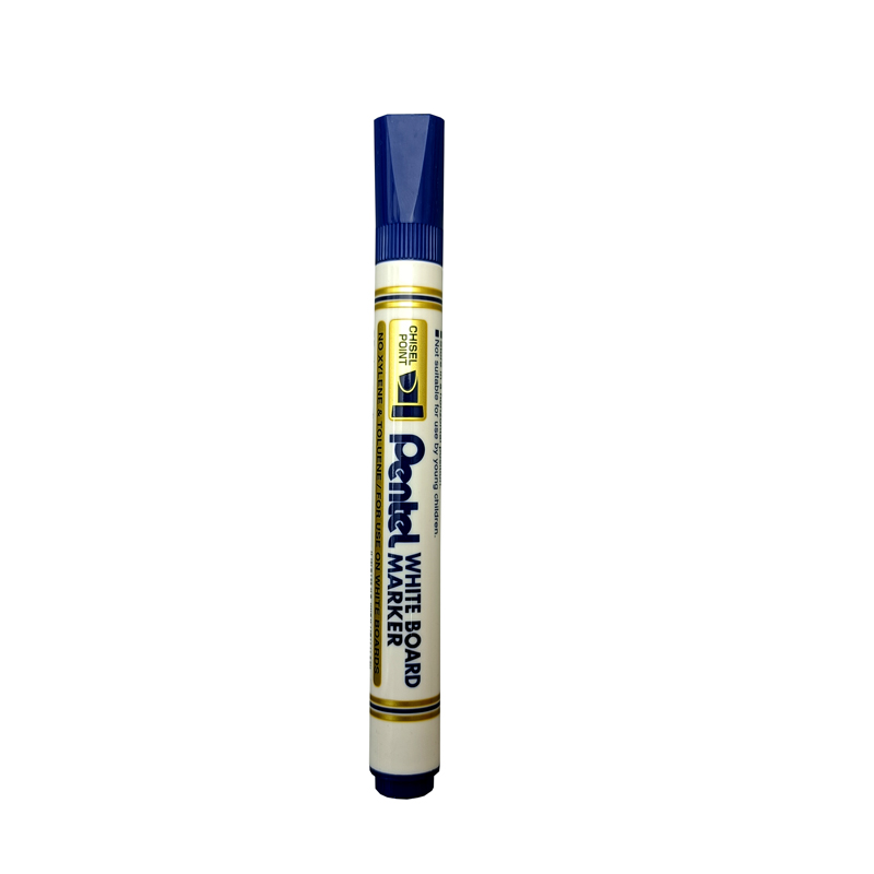 ماژیک وایت برد پنتل Pentel مدل نوک‌ تخت آبی کد MW86
